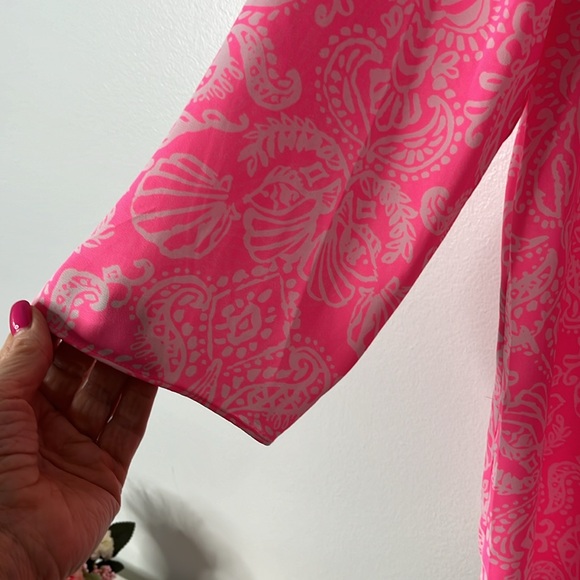NWOT Lilly Pulitzer Marilina Tunic Top in Havana Pink Clawdia, Size Large. - Picture 5 of 12